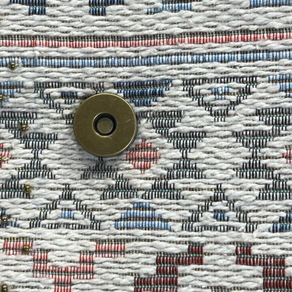 Versona Tweed Sequin Handbag Purse Envelope Bag Crossbody Grey Blue - Picture 6 of 9